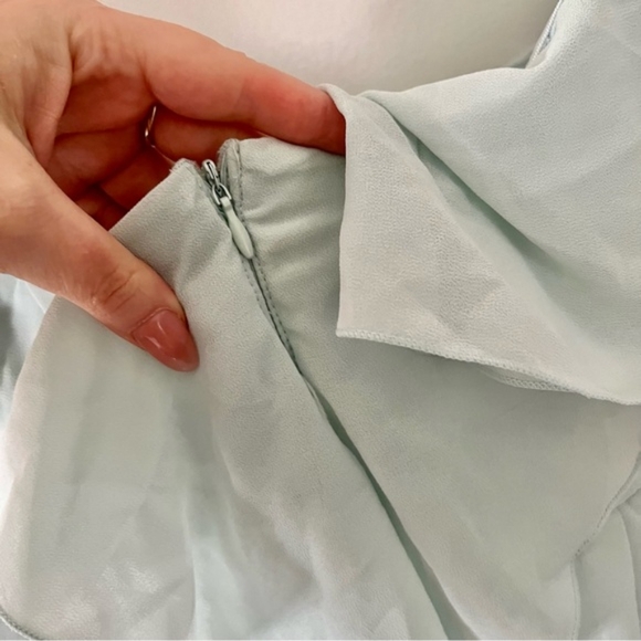 TFNC Cecilia Powder Blue Embellished Strapless Off Shoulder Gown - Picture 10 of 14